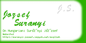 jozsef suranyi business card